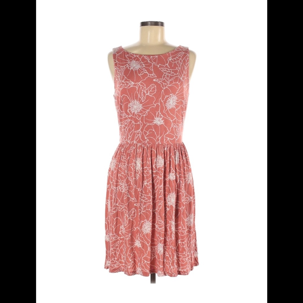 Loft Floral Cut-Out Dress
